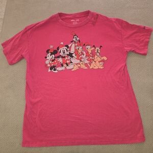 Disney  X American Eagle Mickey Mouse & Friends adult XS red tshirt Christmas